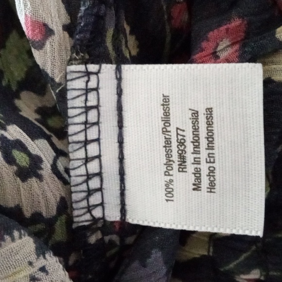 a.n.a. A NEW APPROACH SZ XL Semi Sheer Lightweight Spring Floral Print Blouse - Picture 14 of 15